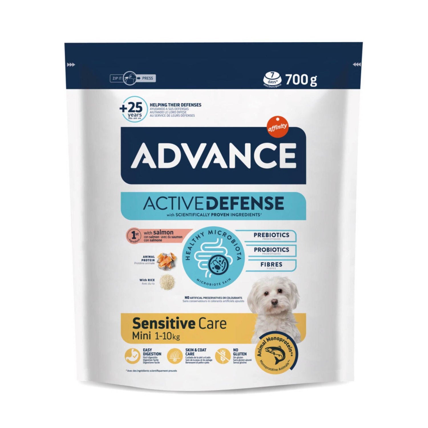 Ração para Cão Adulto Raças Pequenas Sensitive Salmão Affinity Advance