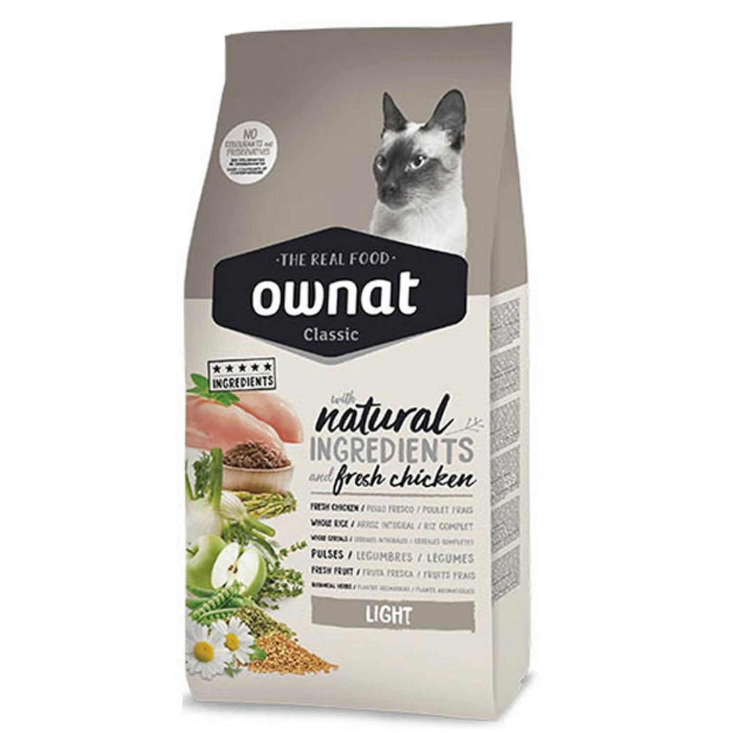 Ração para Gato Classic Light Ownat