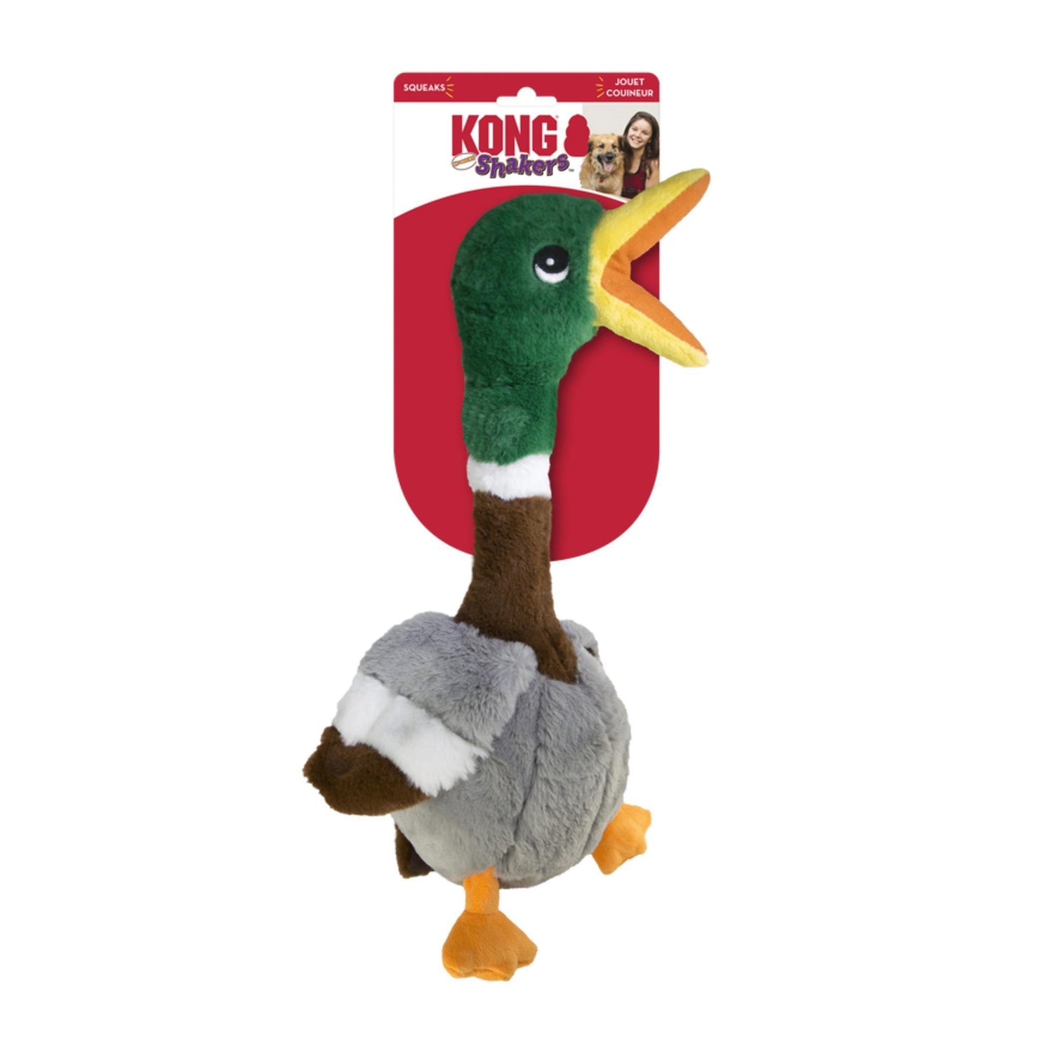Brinquedo para Cão Pato De Peluche Shakers Honkers Kong