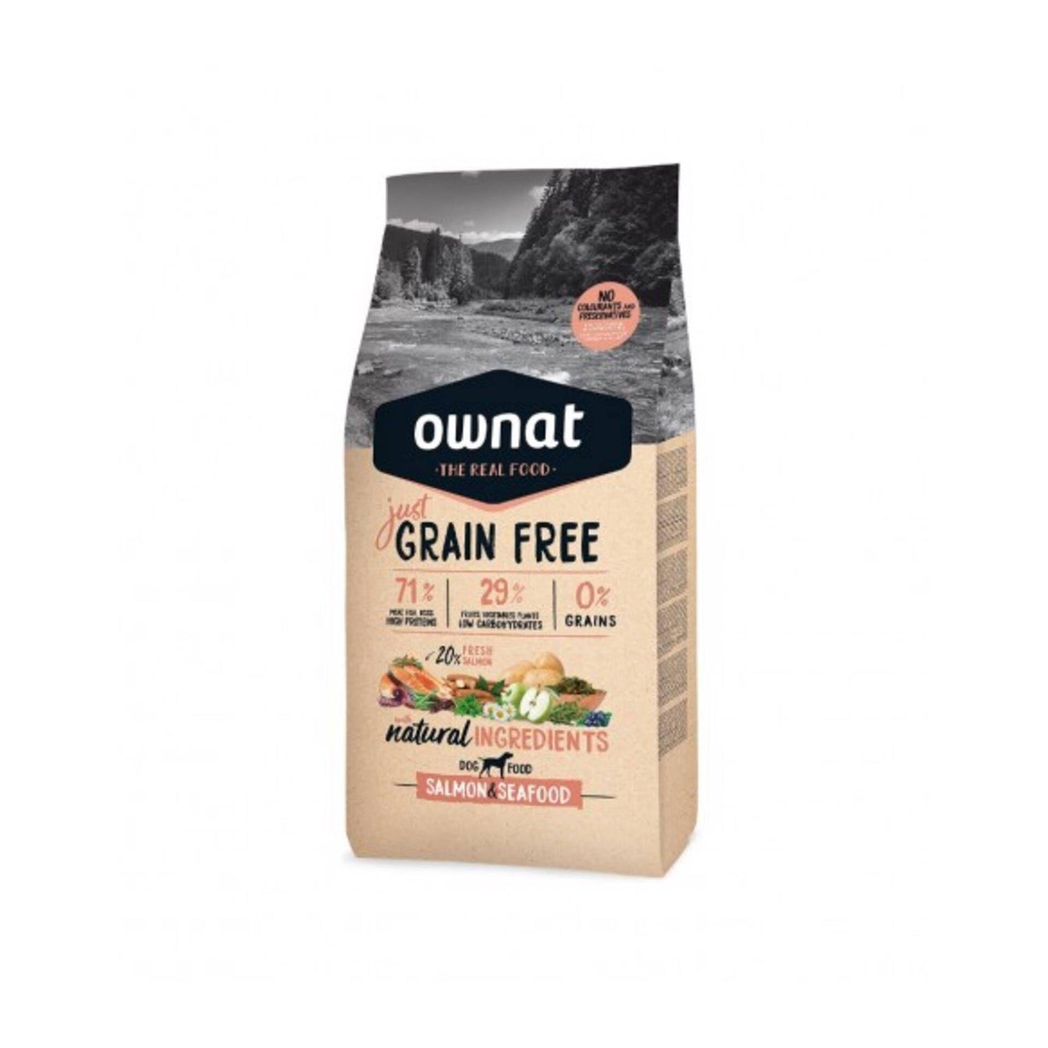 Ração para Cão Just Grain Free Salmão e Frutos do Mar Ownat