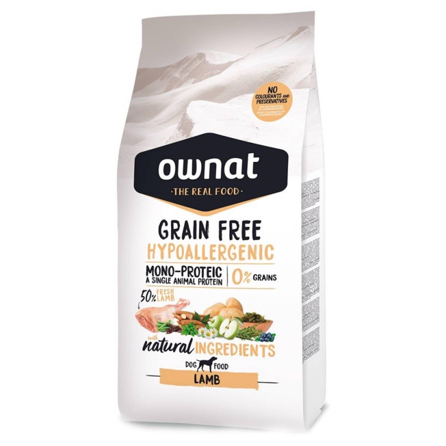 Ração para Cão Hypoallergenic Grain Free Cordeiro Ownat