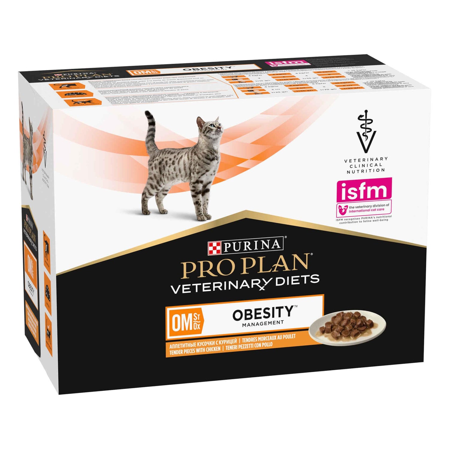 Pack Comida Húmida para Gato Adulto Obesity Management Frango Purina Pro Plan Veterinary Diets