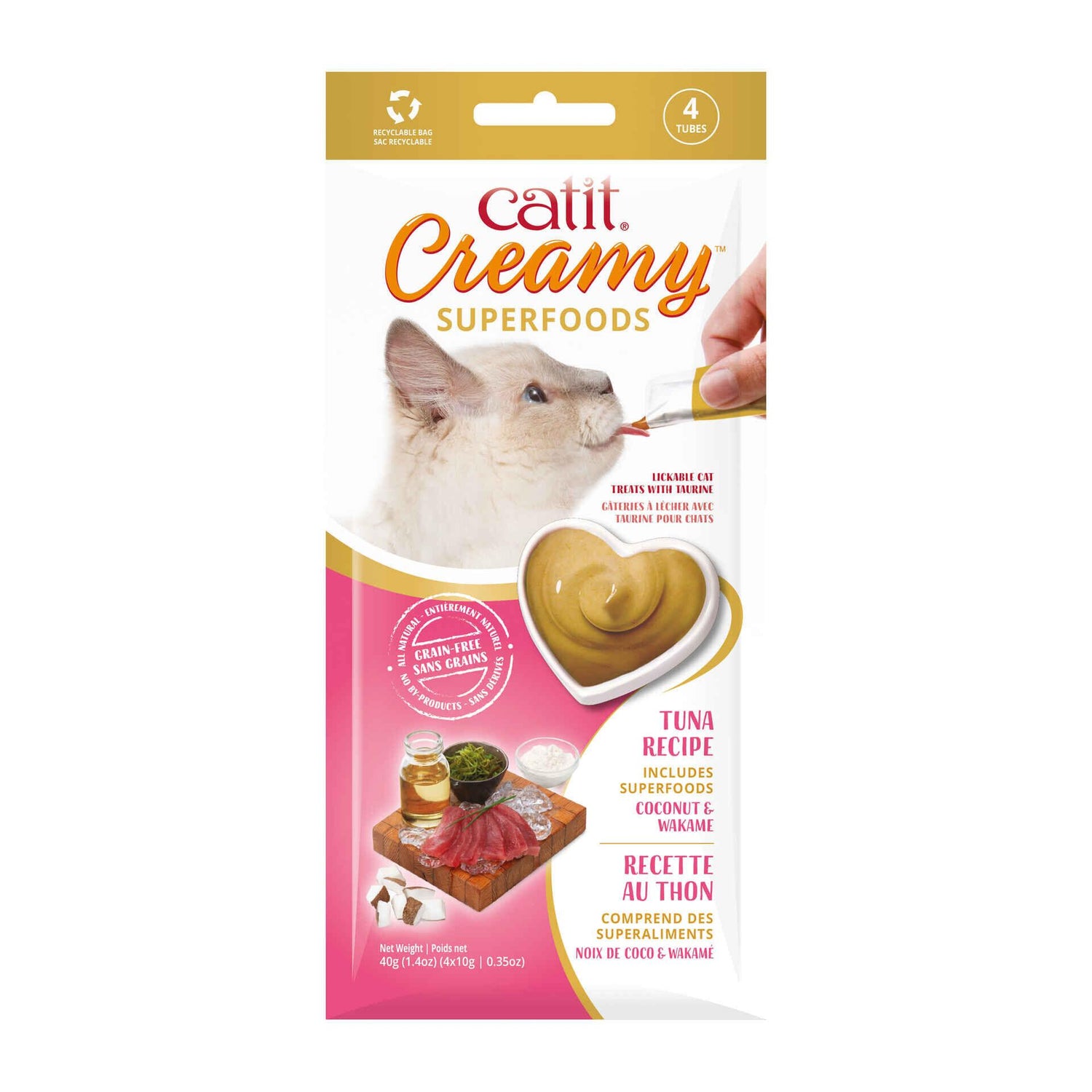 Puré para Gato Creamy Atum, Coco E Wakame Catit