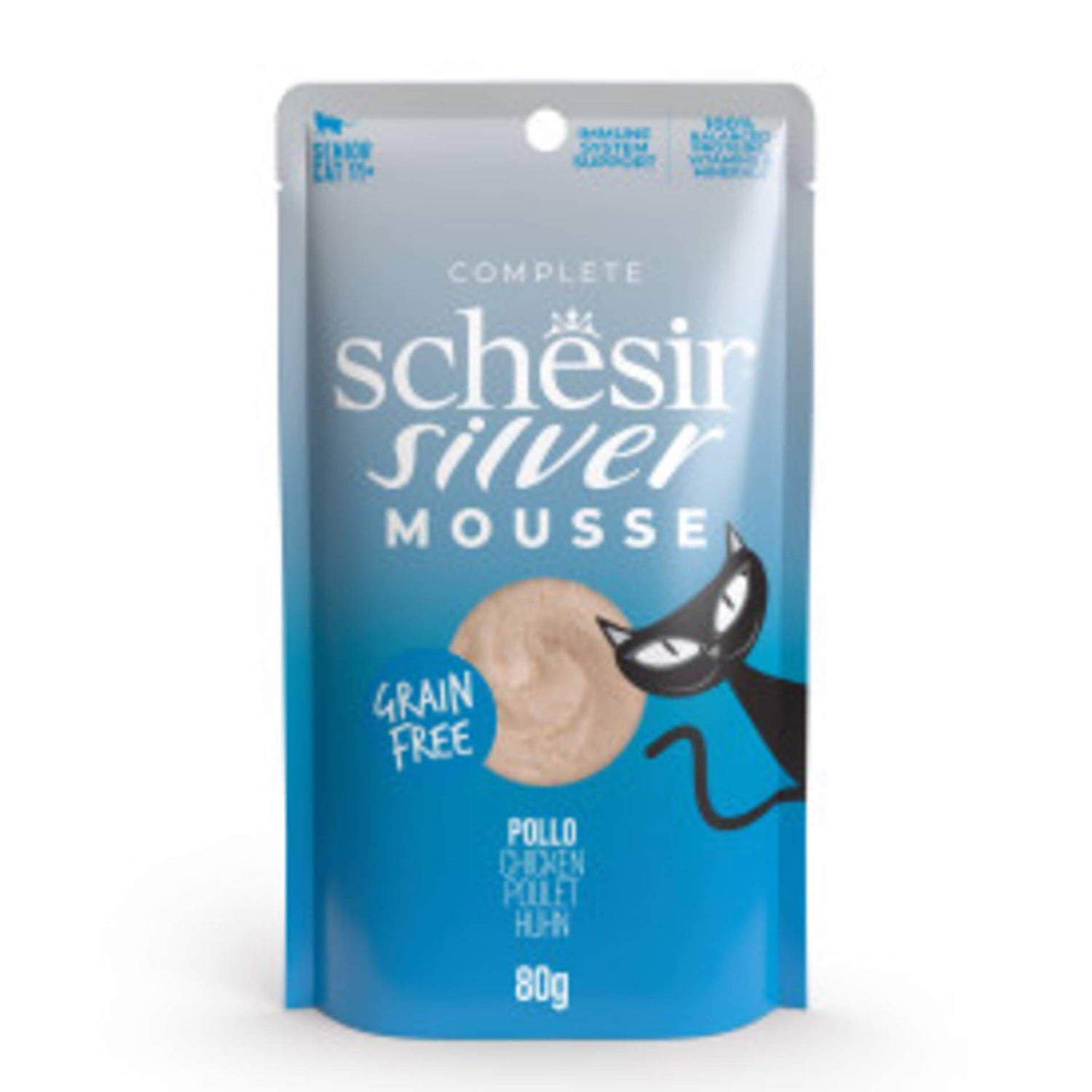 Comida Húmida para Gato Sénior Silver Mousse Frango Schesir