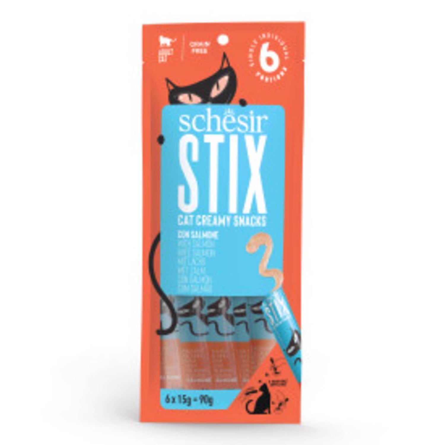 Puré para Gato Stix Salmão Schesir