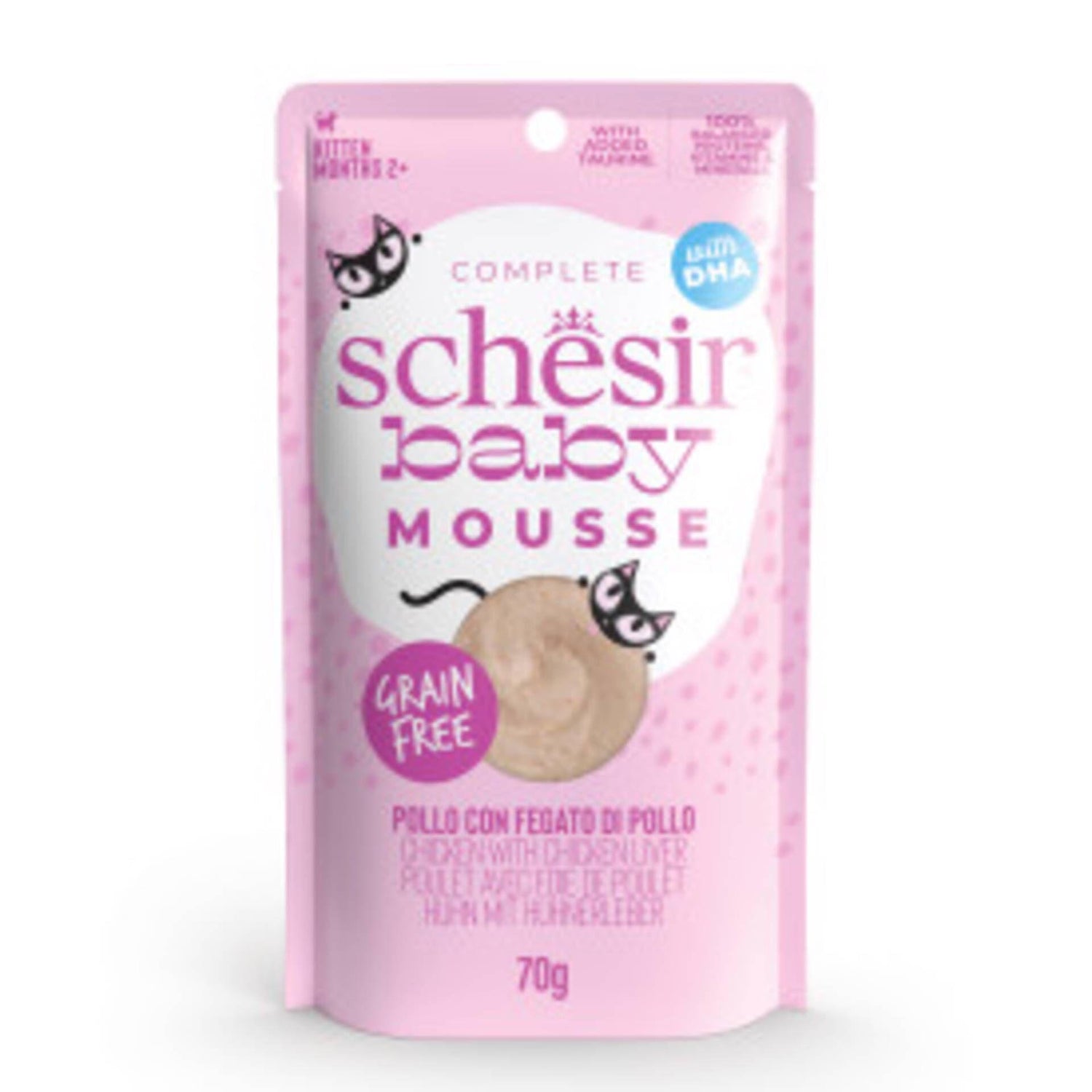 Comida Húmida para Gato Júnior Mousse Frango e Salmão Schesir