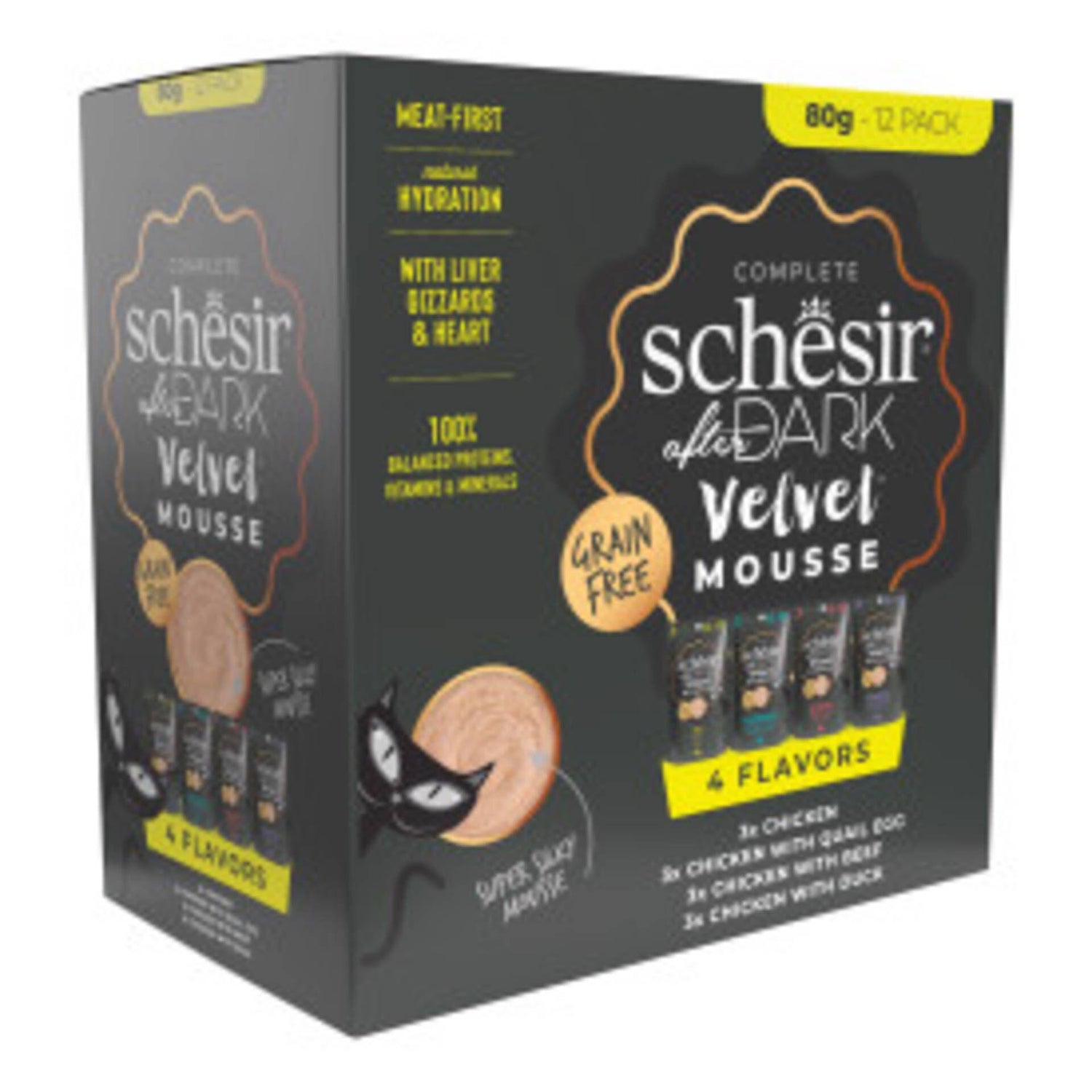 Pack Comida Húmida para Gato Dark Mousse Variety Schesir