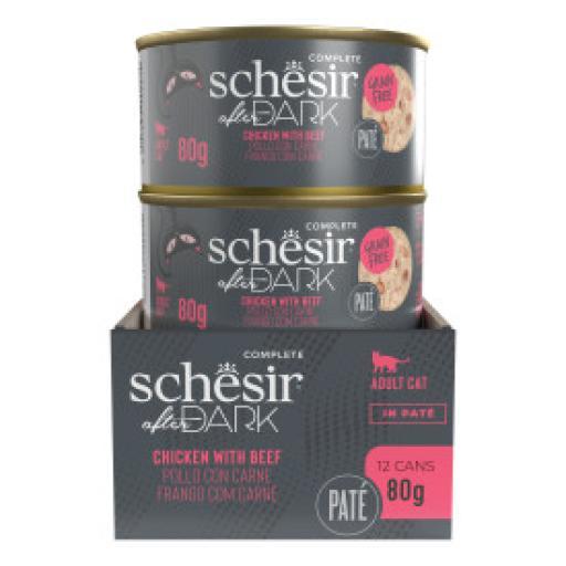 Pack Comida Húmida para Gato Dark Filetes Frango e Carne Schesir