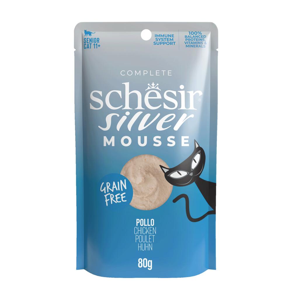 Pack Comida Húmida para Gato Sénior Silver Mousse Frango Schesir
