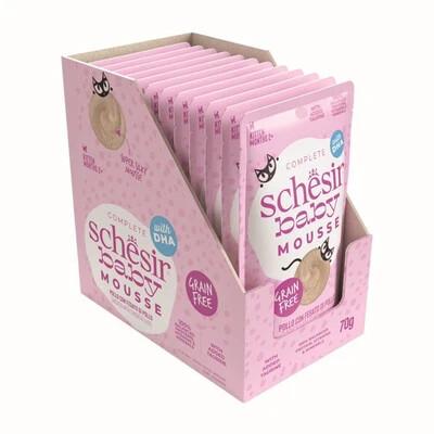 Pack Comida Húmida para Gato Júnior Mousse Frango e Salmão Schesir