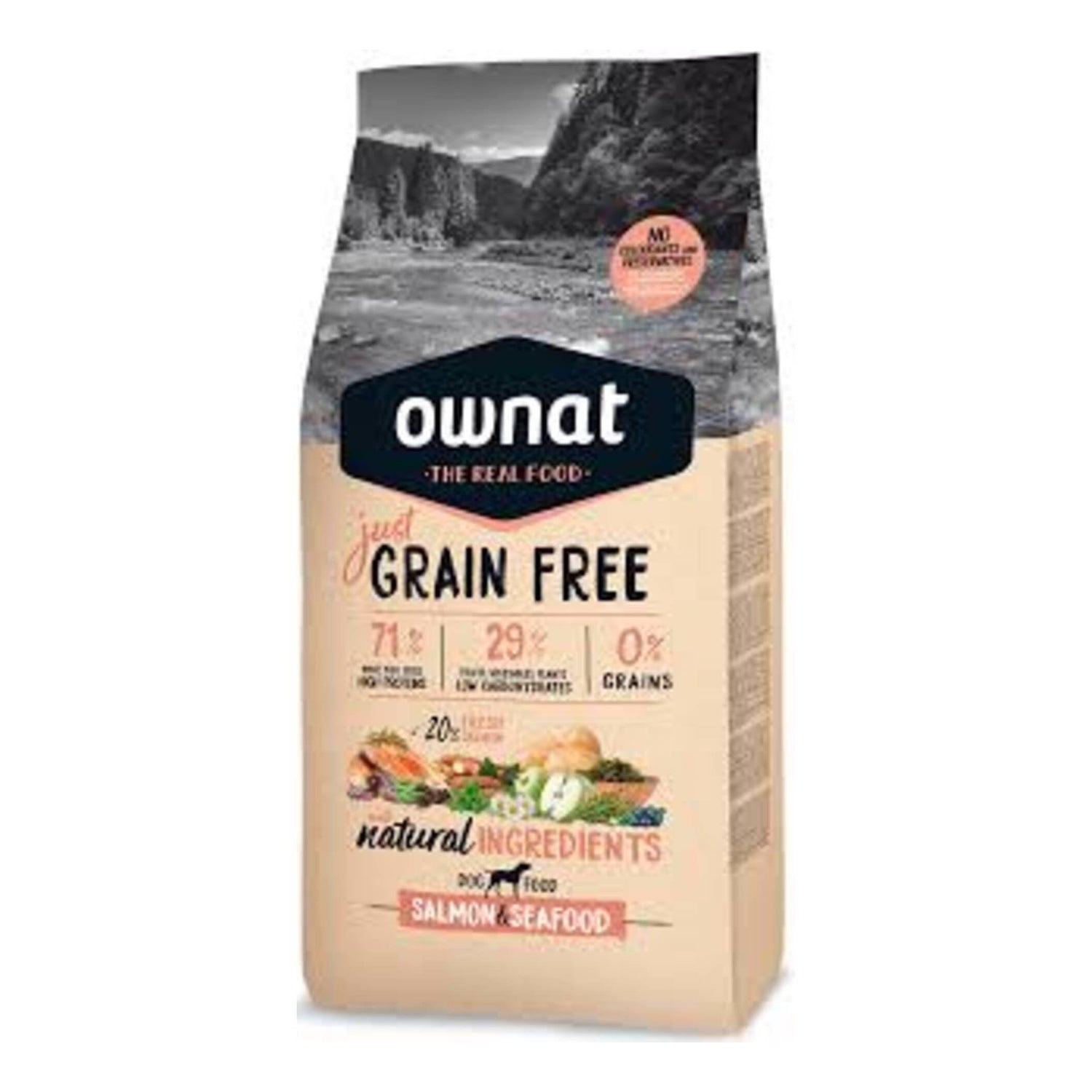 Ração para Cão Just Grain Free Salmão e Frutos do Mar Ownat