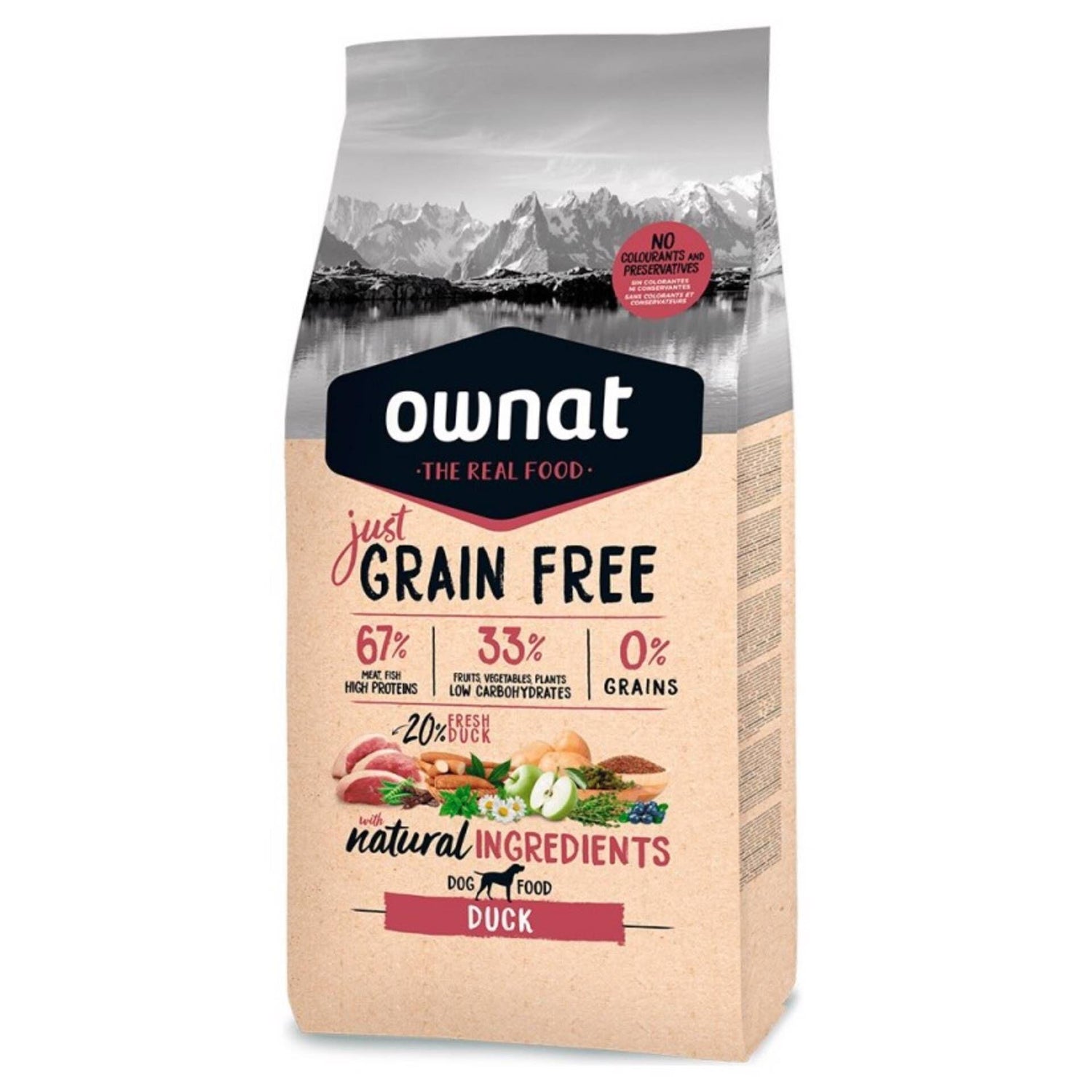 Ração para Cão Just Grain Free Pato Ownat