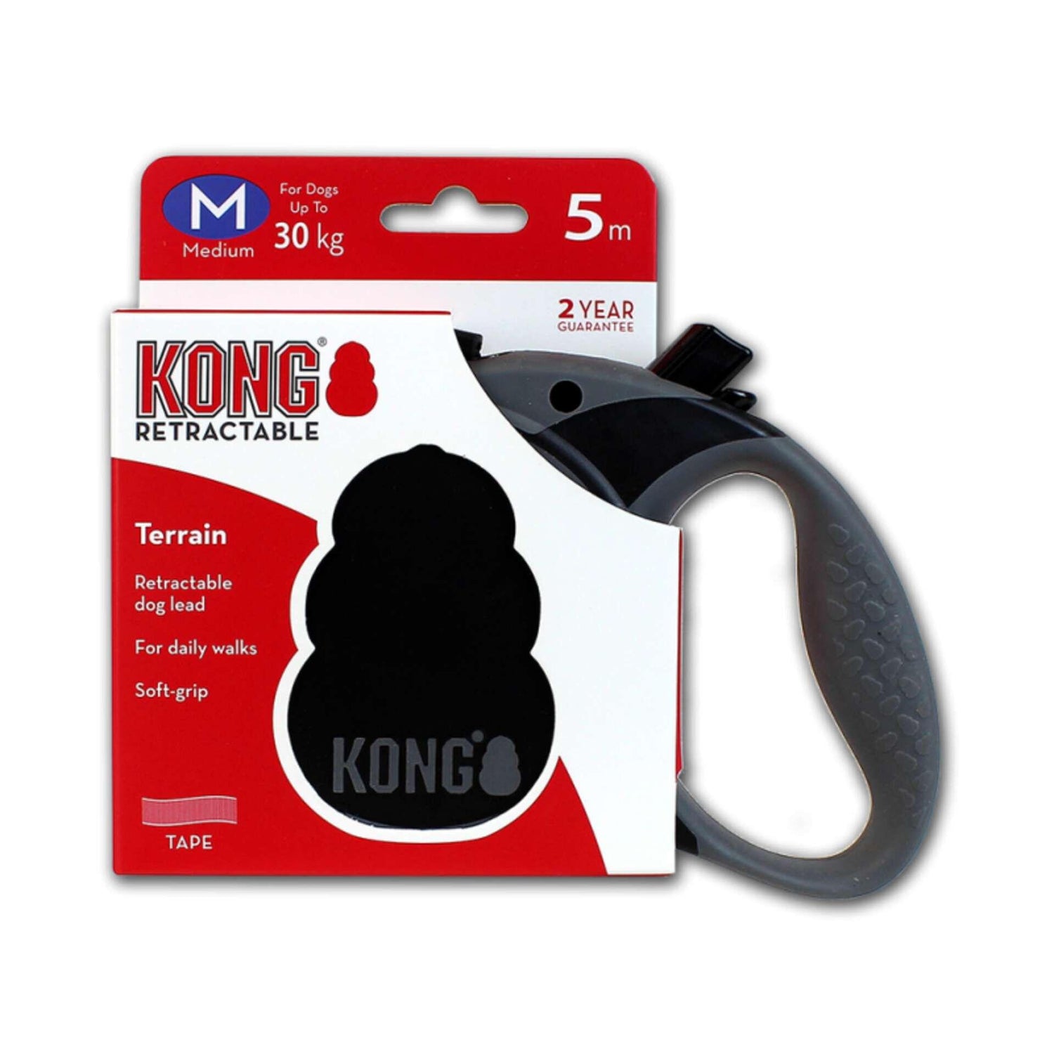 Trela para Cão Terrain Preta Kong