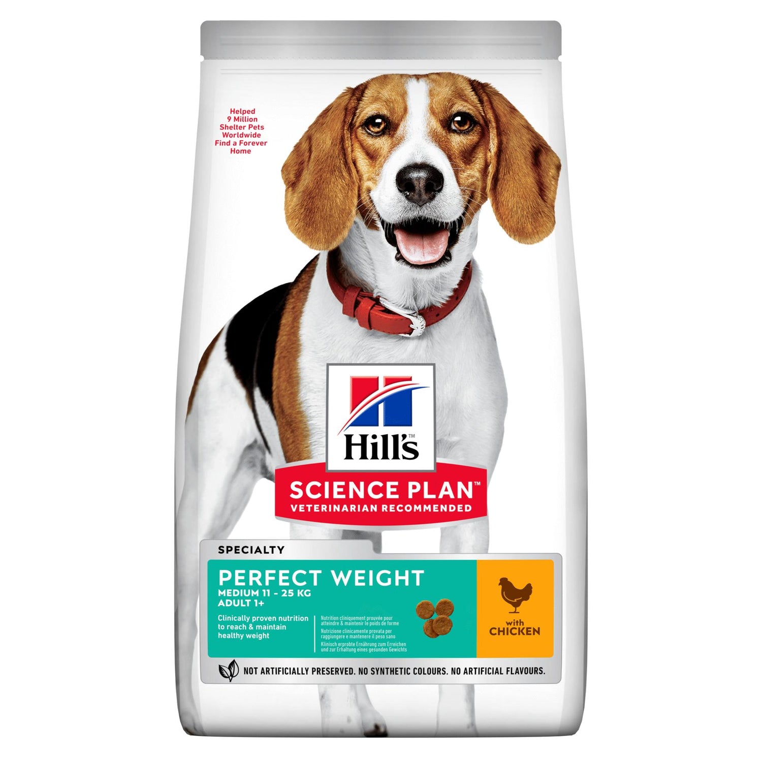 Ração para Cão Adulto Médio Perfect Weight Frango Hill'S Science Plan