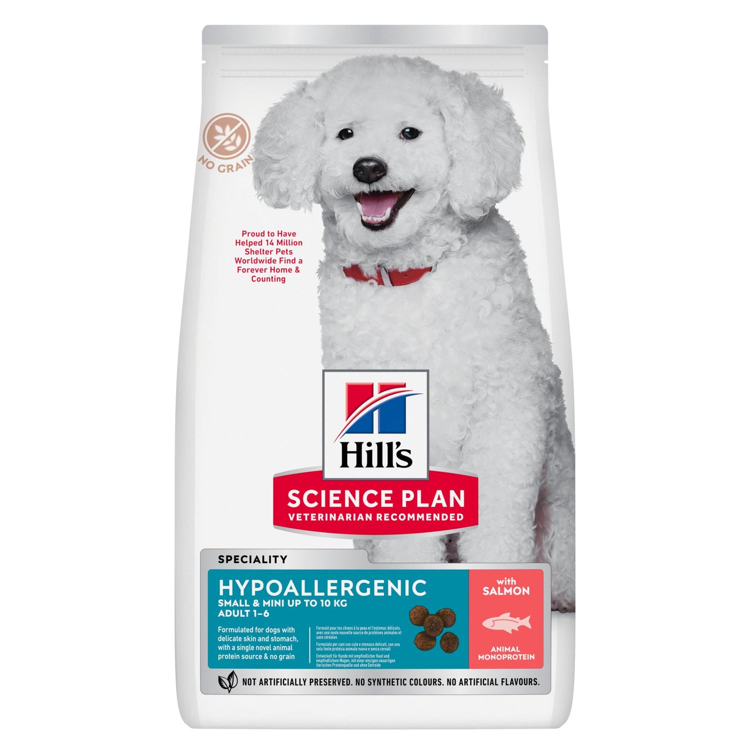 Ração para Cão Adulto Hypoallergenic Salmão Hill'S Science Plan