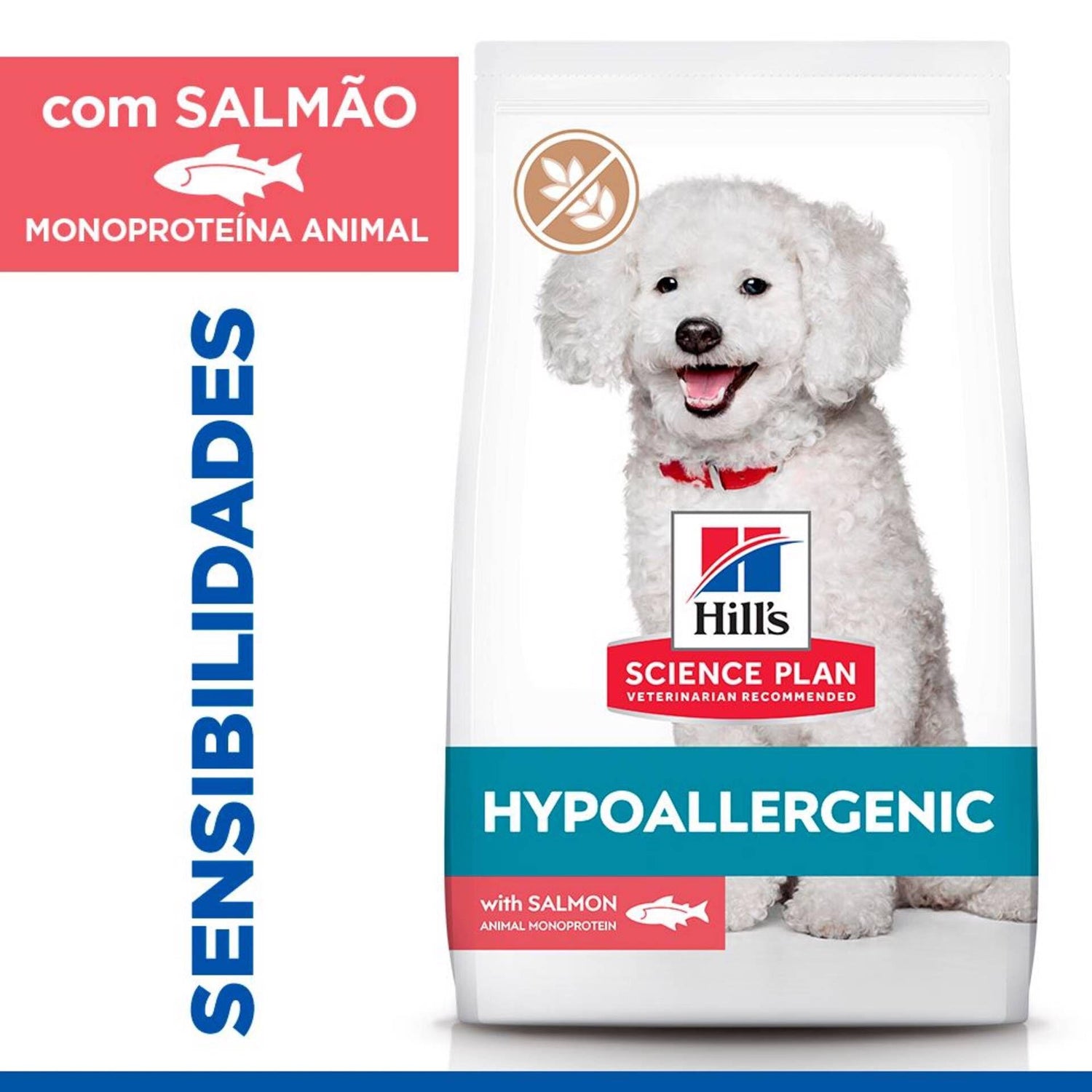 Ração para Cão Adulto Hypoallergenic Salmão Hill'S Science Plan