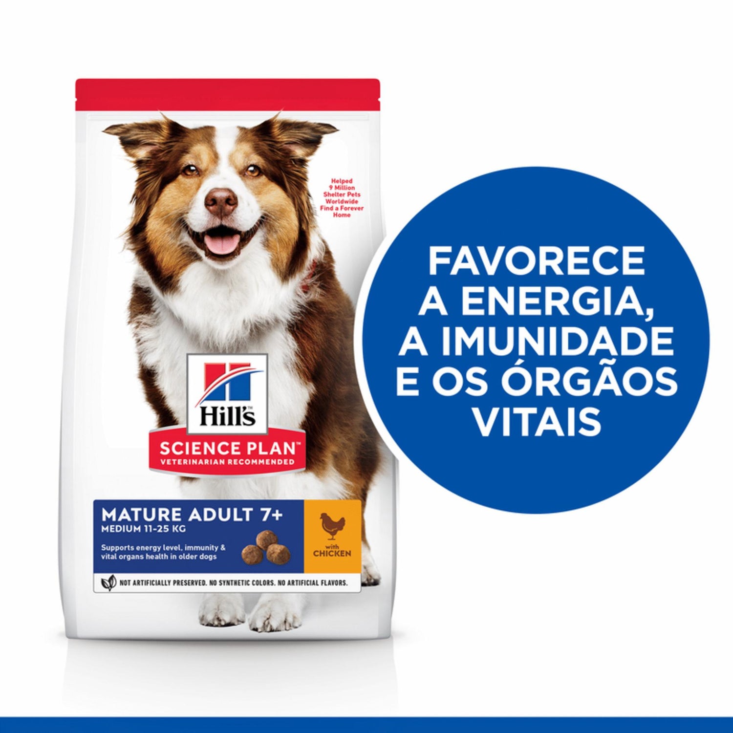 Ração para Cão Adulto Médio Maturo 7+ Frango Hill'S Science Plan