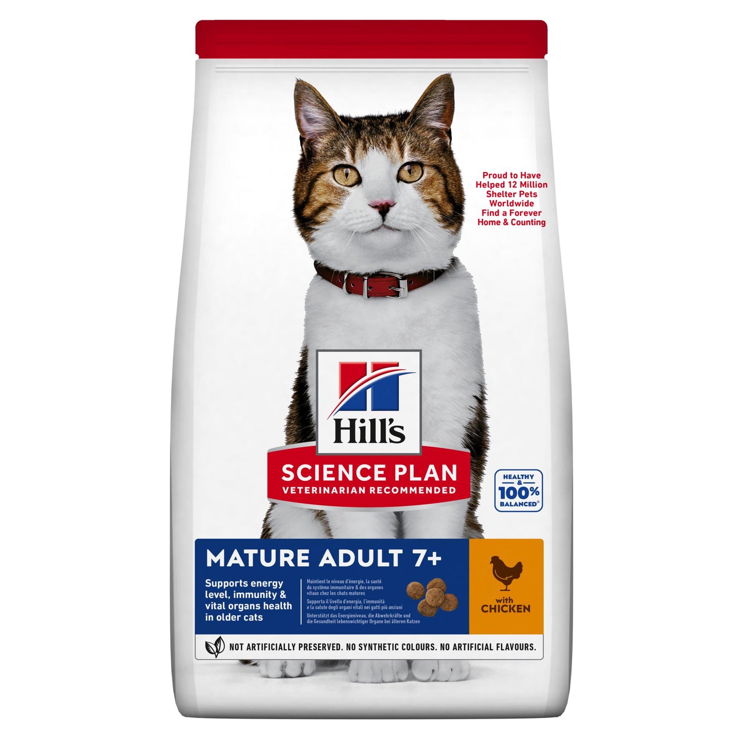 Ração para Gato Adulto Maturo 7+ Frango Hill's Science Plan