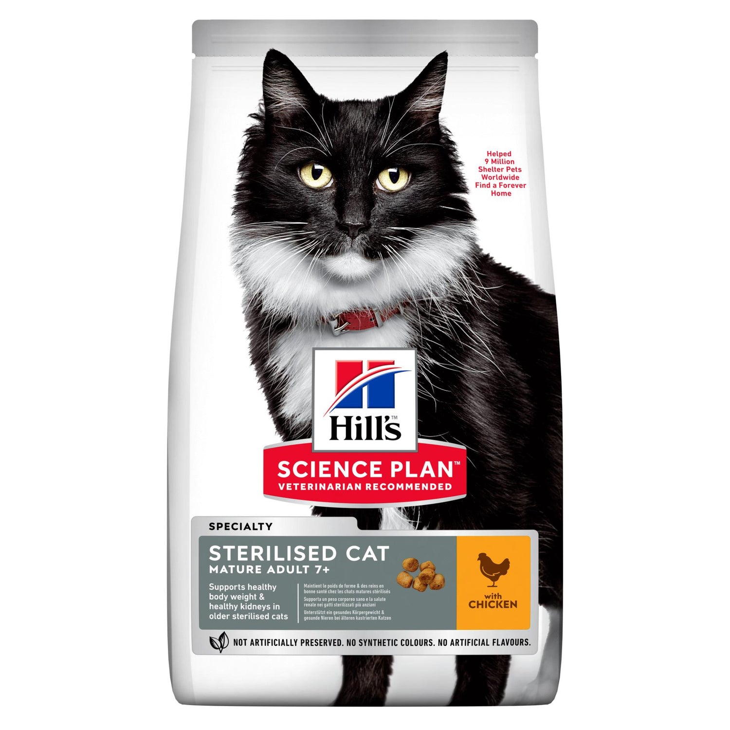 Ração para Gato Adulto Esterilizado Maturo 7+ Frango Hill's Science Plan