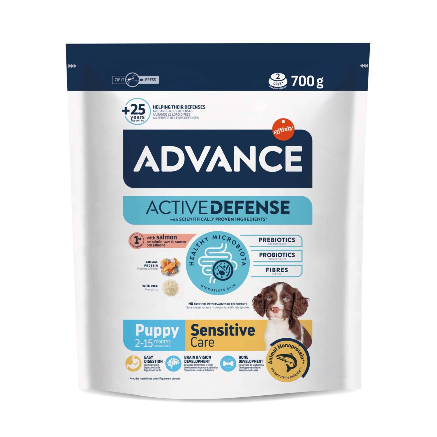 Ração para Cão Júnior Sensitive Salmão Affinity Advance