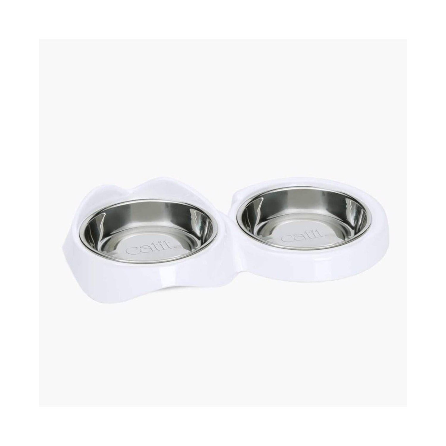 Comedouro Pixi Duplo Branco Catit