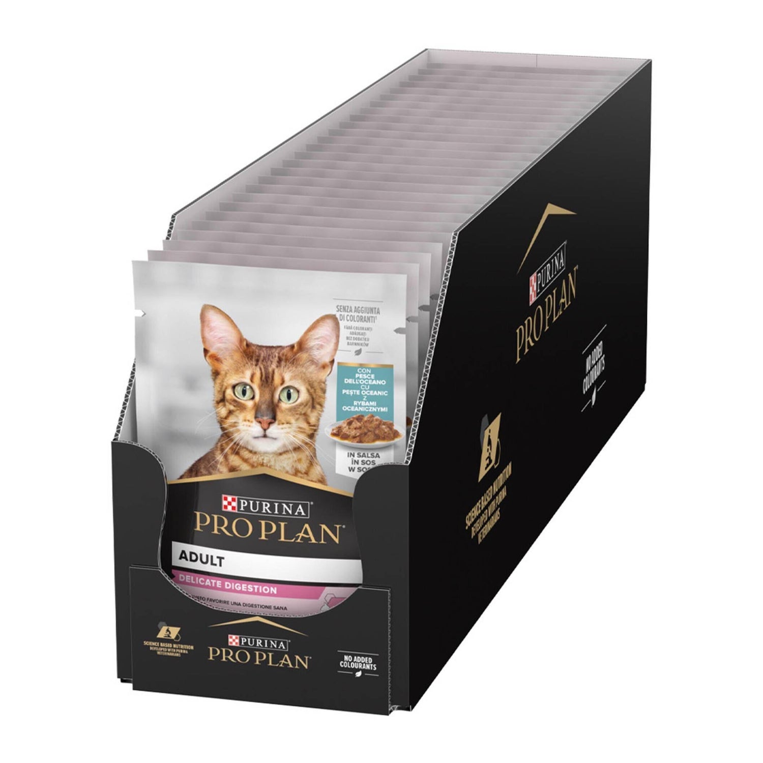 Pack Comida Húmida para Gato Adulto Delicate Gelatina Nutri Savour Peixe Purina Pro Plan