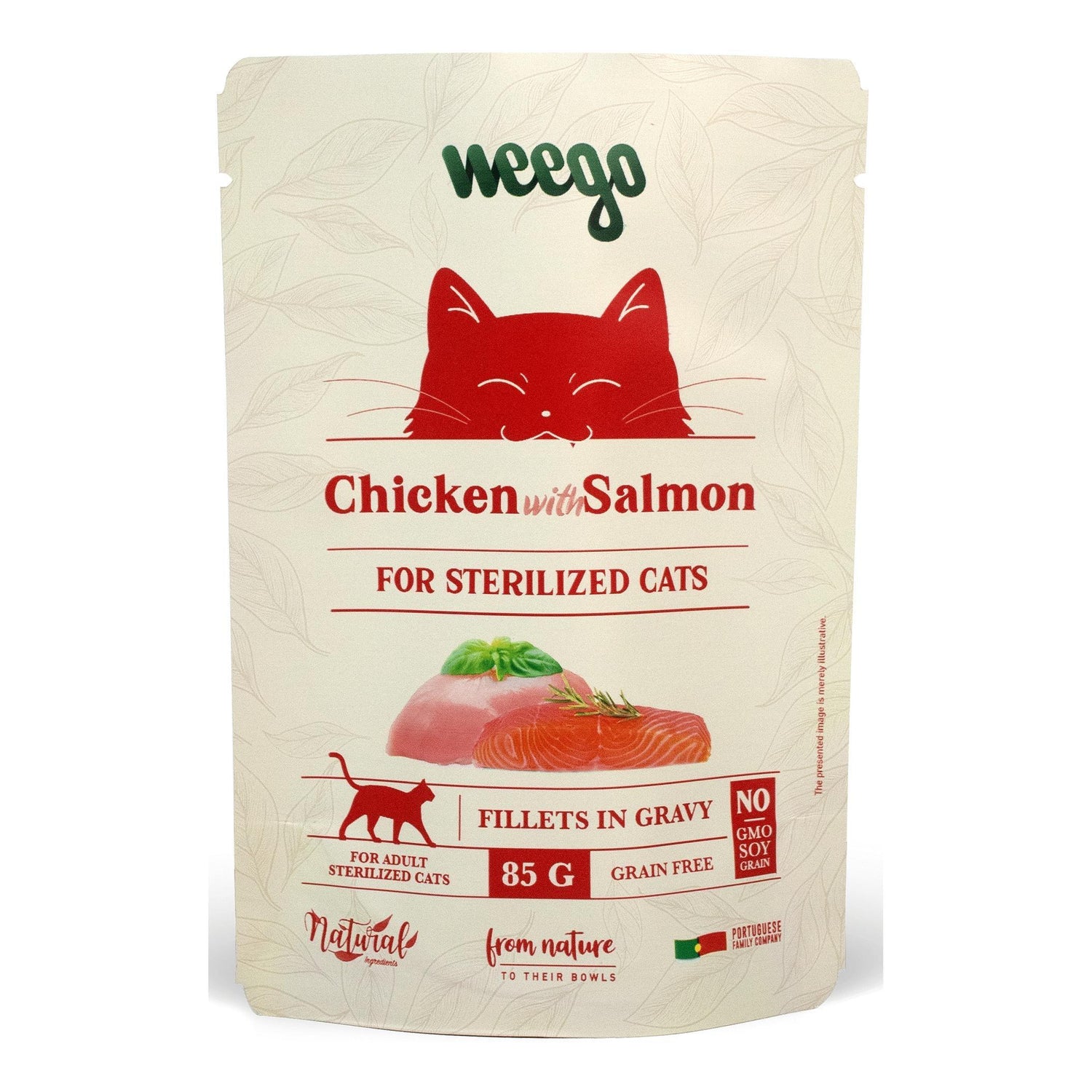 Comida Húmida para Gato Esterilizado Salmão Weego