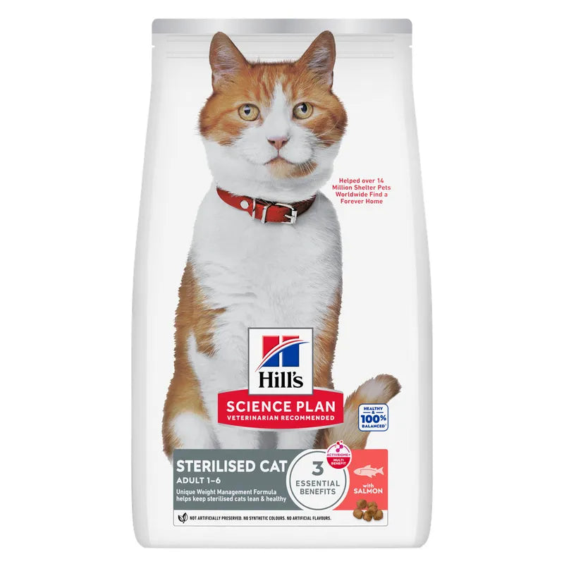Ração para Gato Adulto Esterilizado Salmão Hill's Science Plan