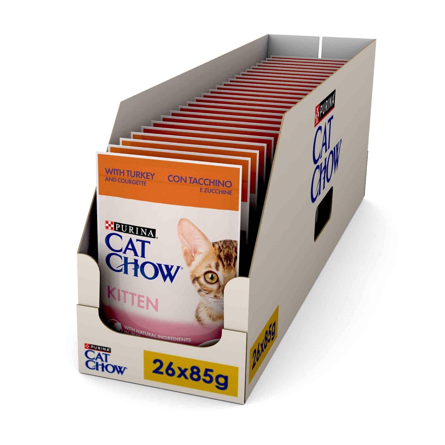 Pack Comida Húmida para Gato Júnior Peru Saquetas Purina Cat Chow