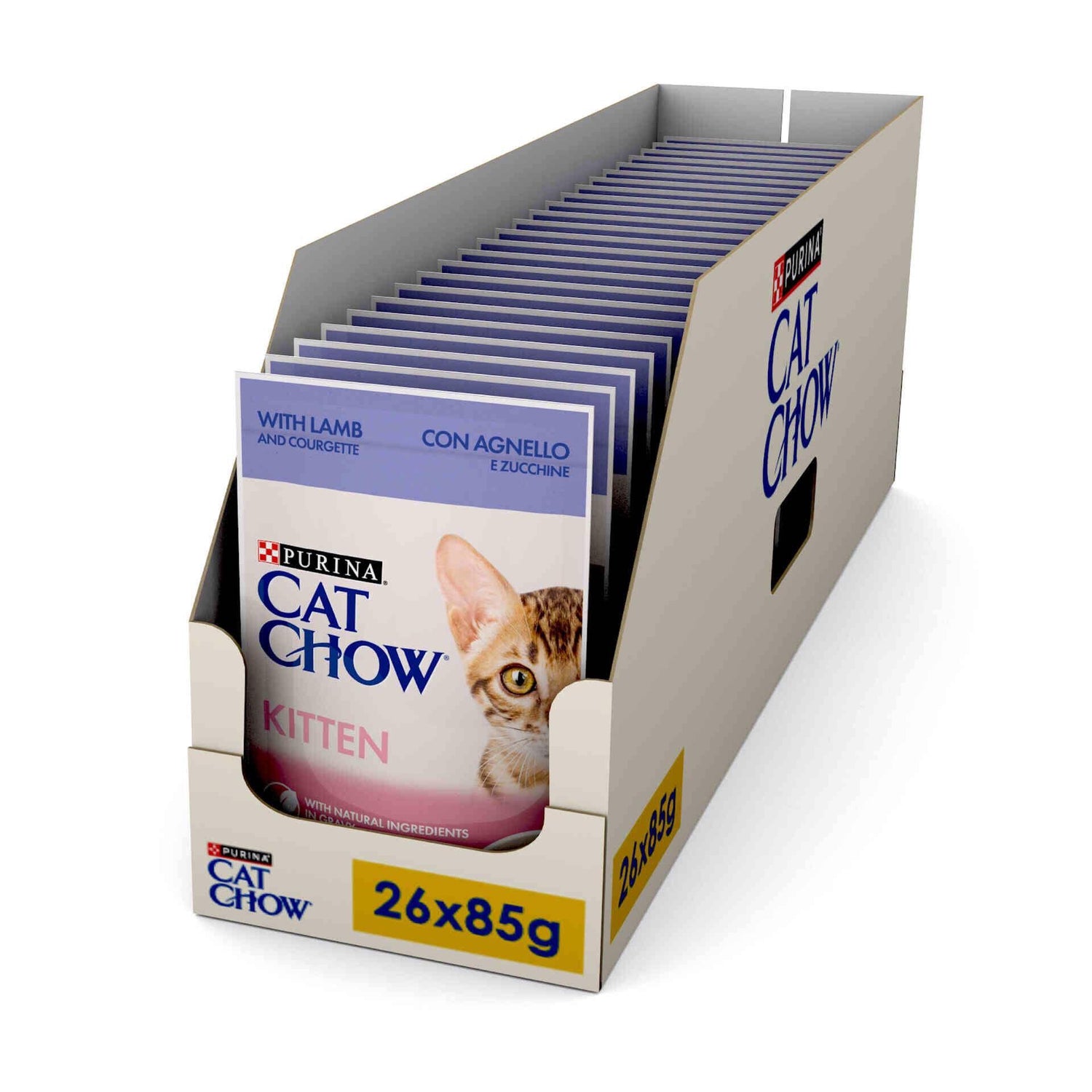 Pack Comida Húmida para Gato Júnior Borrego Purina Cat Chow