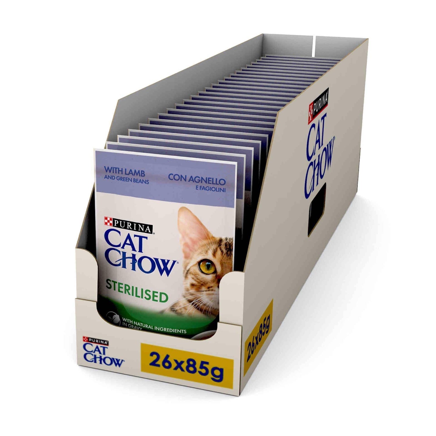 Pack Comida Húmida para Gato Adulto Esterilizado Borrego Purina Cat Chow
