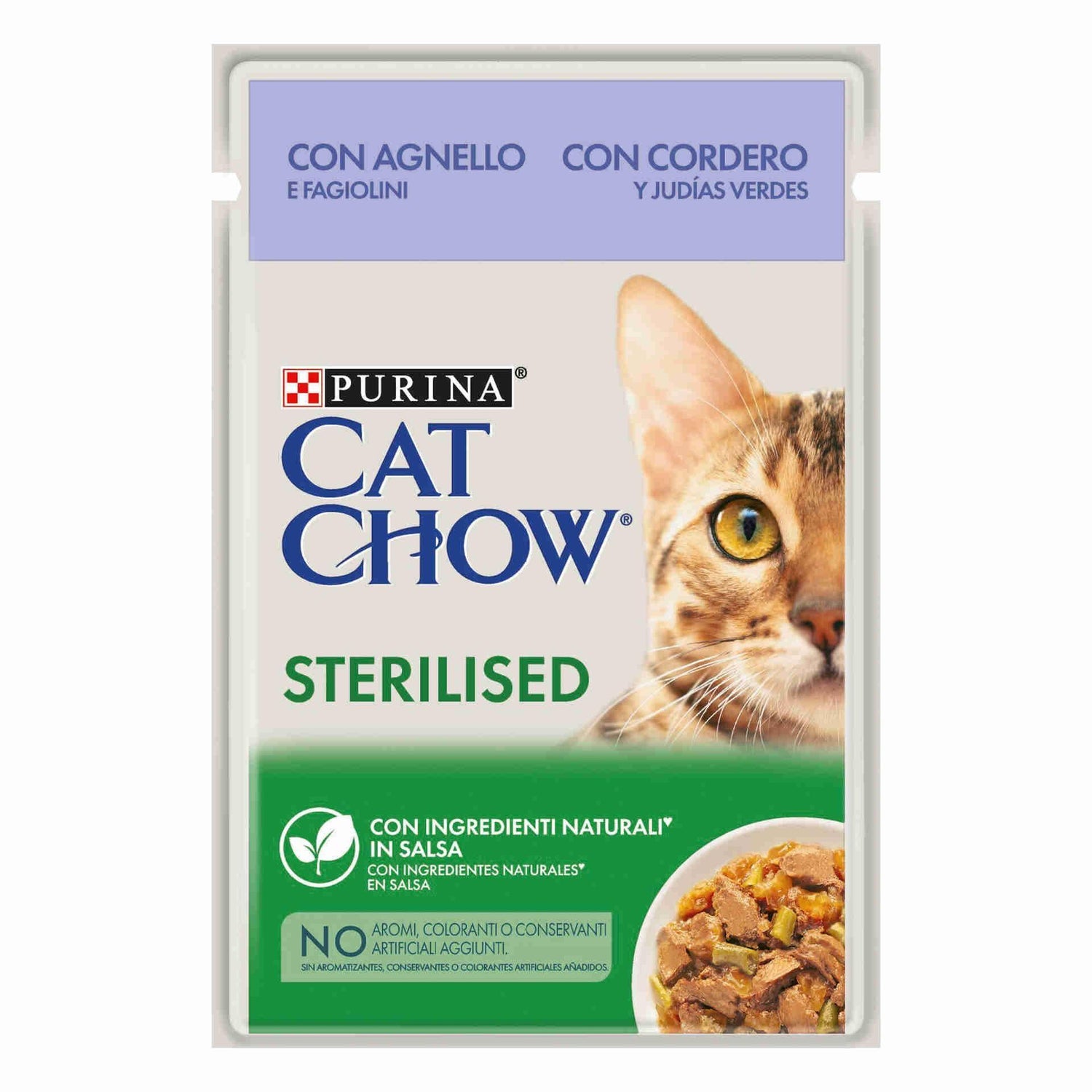 Pack Comida Húmida para Gato Adulto Esterilizado Borrego Purina Cat Chow