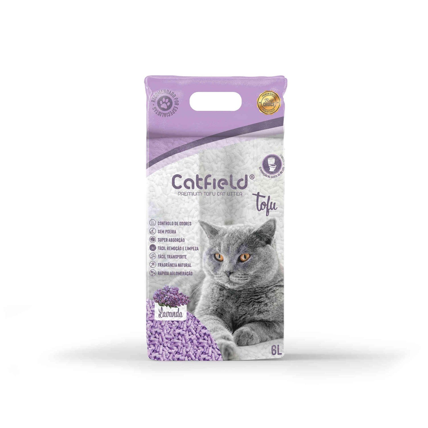 Absorvente para Gato Premium Tofu Lavanda Catfield
