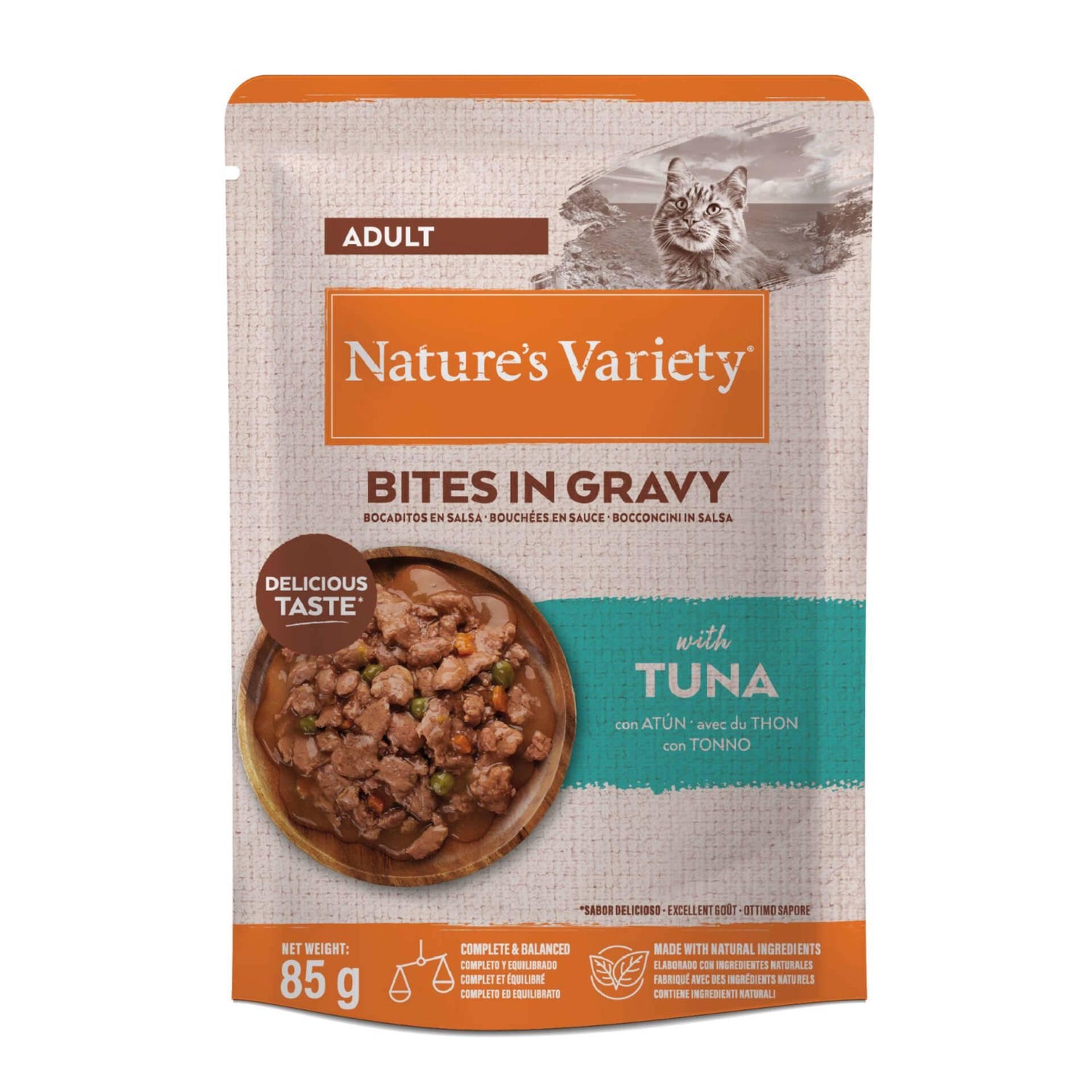 Comida Húmida para Gato Atum Pedaços em Molho Nature's Variety
