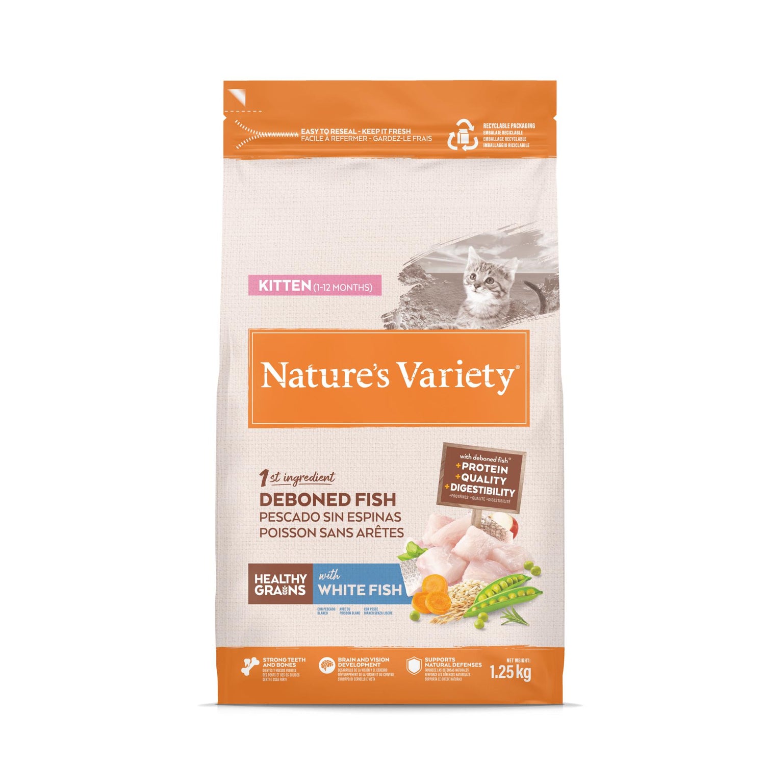 Ração para Gato Júnior Peixe Branco Nature'S Variety