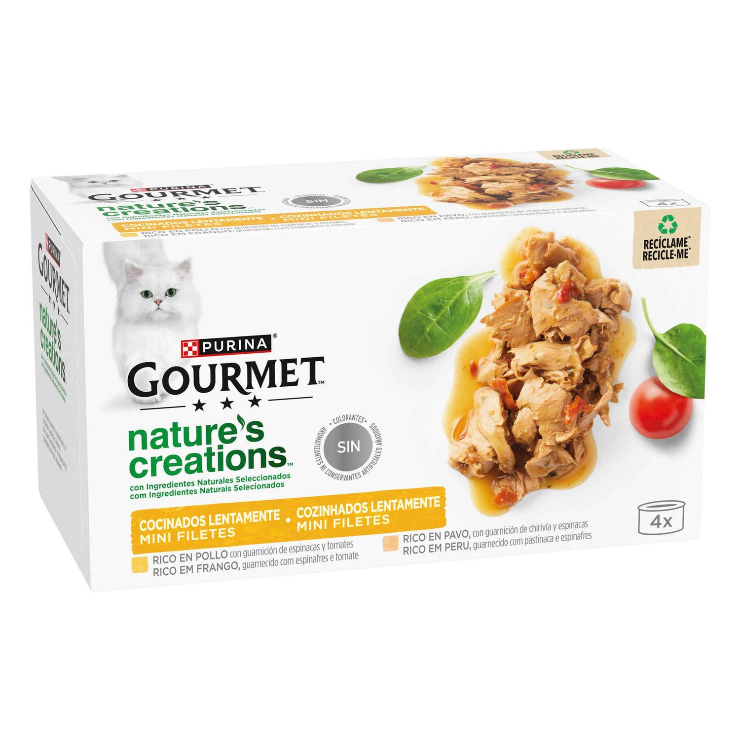 Pack Comida Húmida para Gato Frango Purina Gourmet Nature