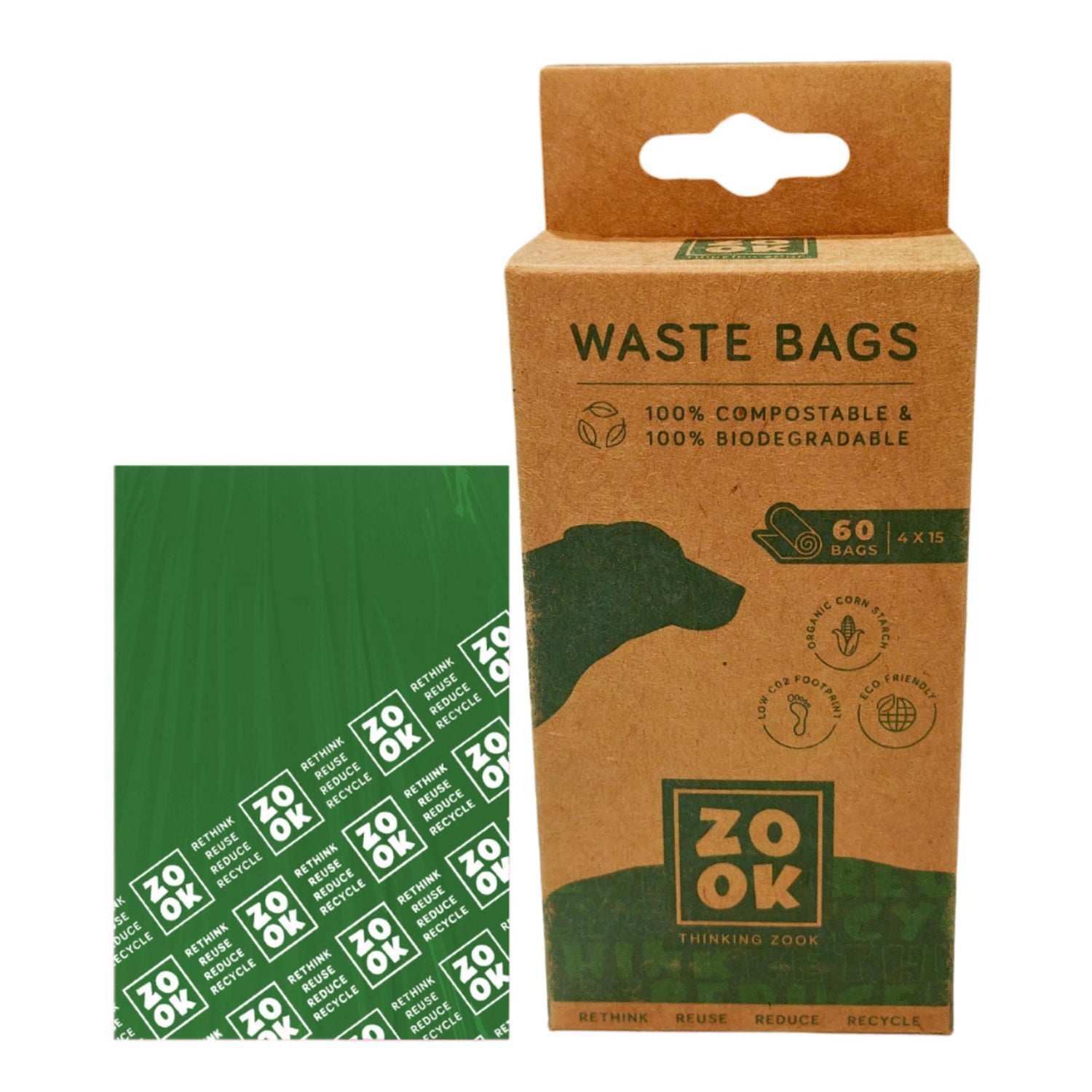 Sacos de Dejetos Compostáveis e Biodegradáveis Zook