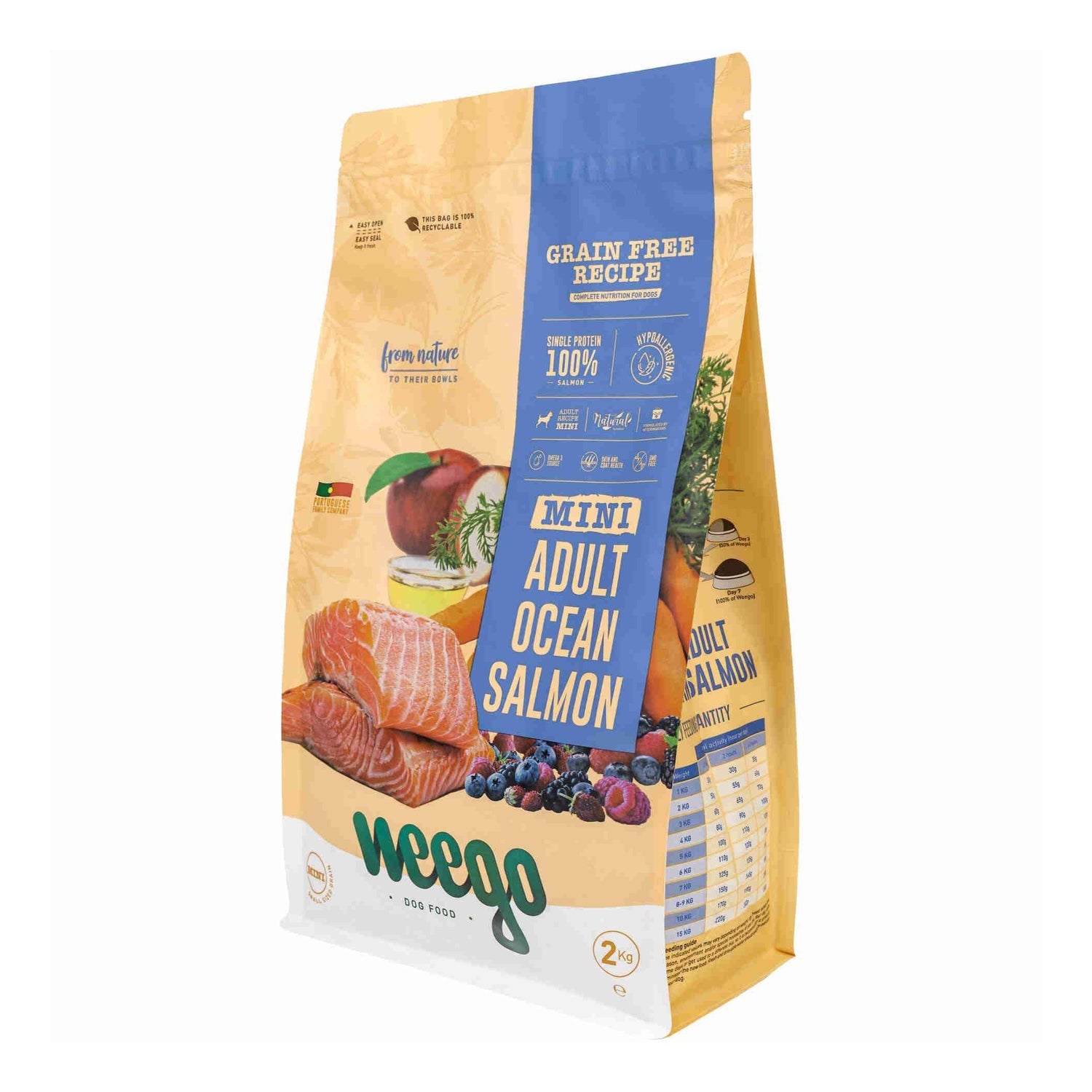 Ração para Cão Adulto Sem Cereais Salmão Weego