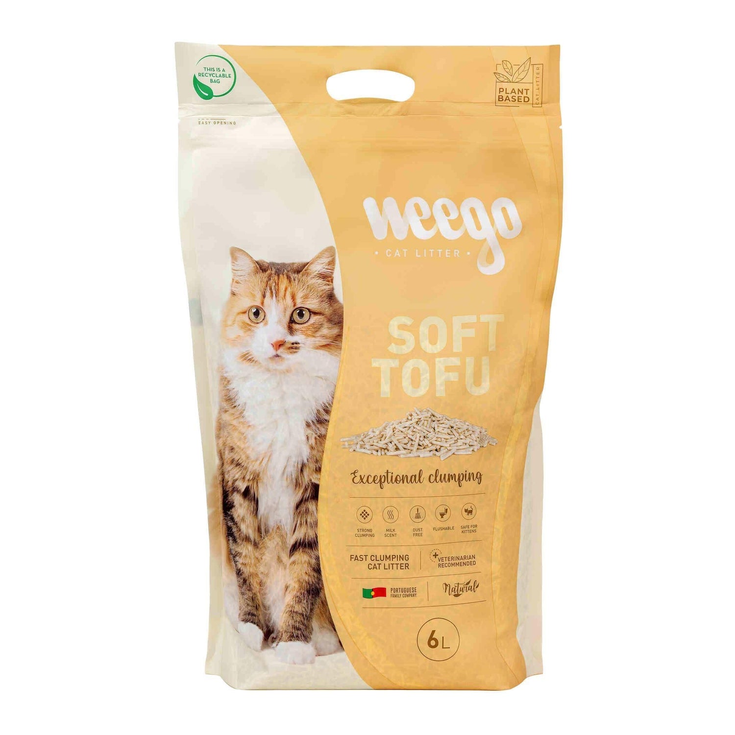 Areia Aglomerante Soft Tofu Weego 6 l