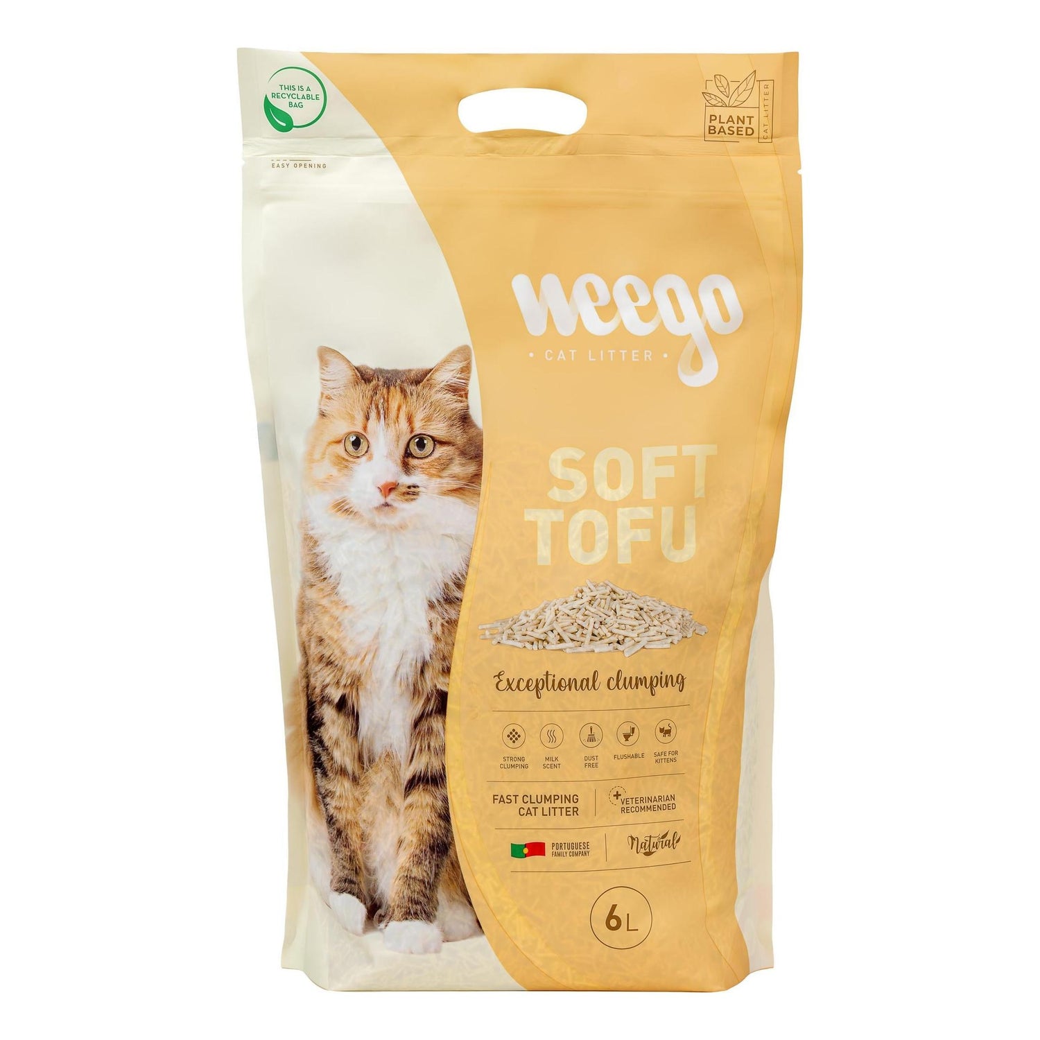 Areia Aglomerante Soft Tofu Weego 6 l