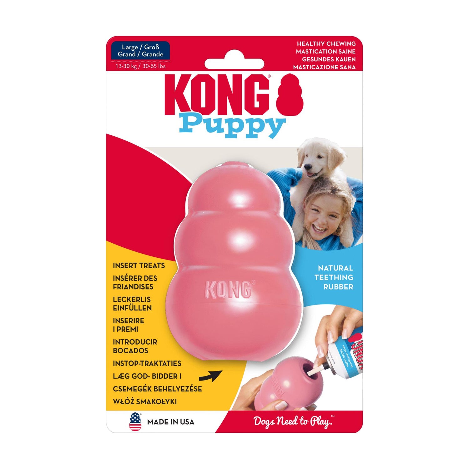 Brinquedo para Cão Júnior para Dentes e Gengivas Rosa Kong