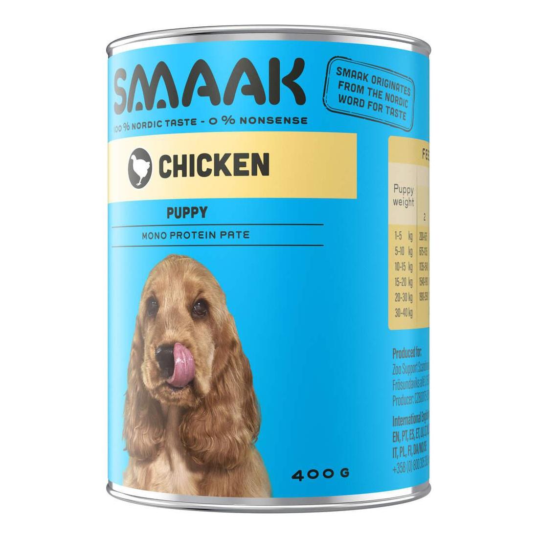 Comida Húmida para Cão Júnior Frango Lata Smaak