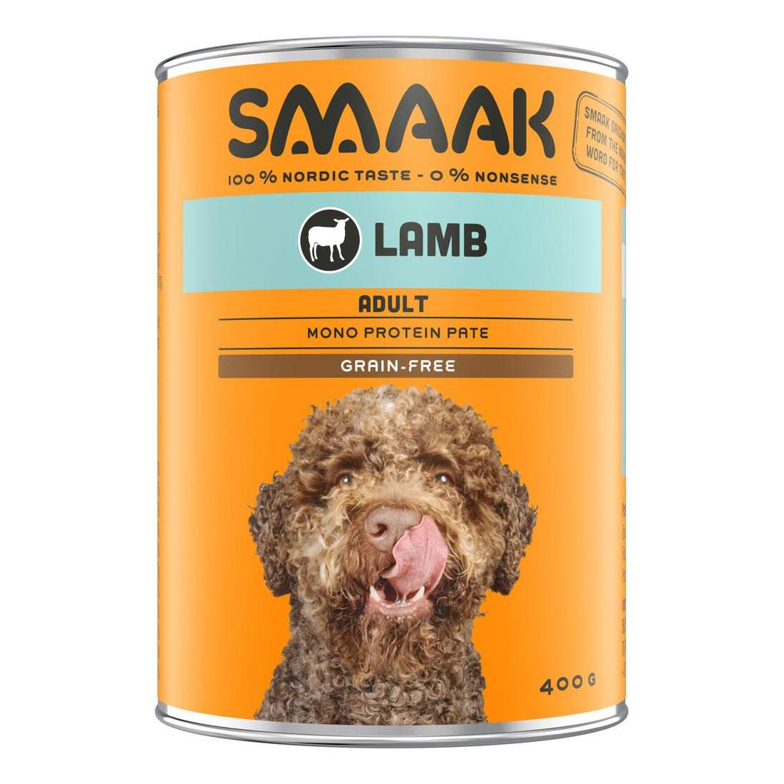 Comida Húmida para Cão Adulto Sem Cereais Borrego Lata Smaak