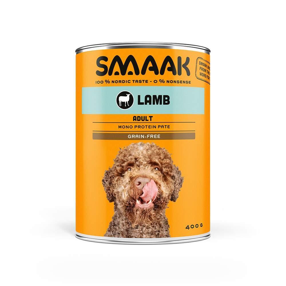 Comida Húmida para Cão Adulto Sem Cereais Borrego Lata Smaak