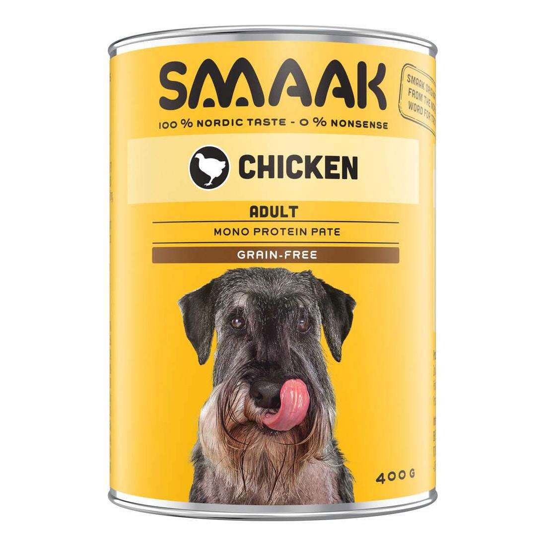 Comida Húmida para Cão Adulto Sem Cereais Frango Lata Smaak
