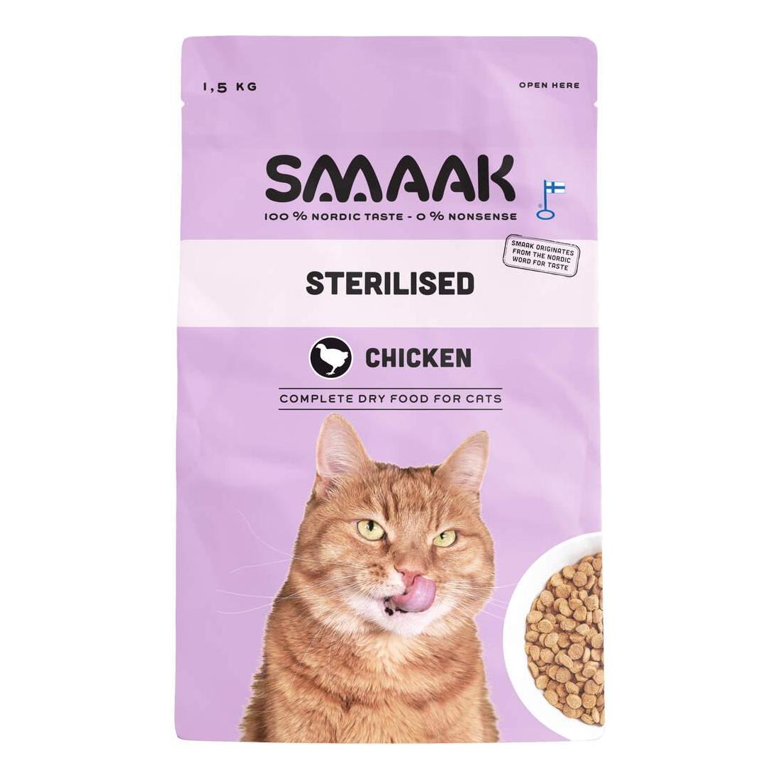 Ração para Gato Adulto Esterilizado Frango Smaak