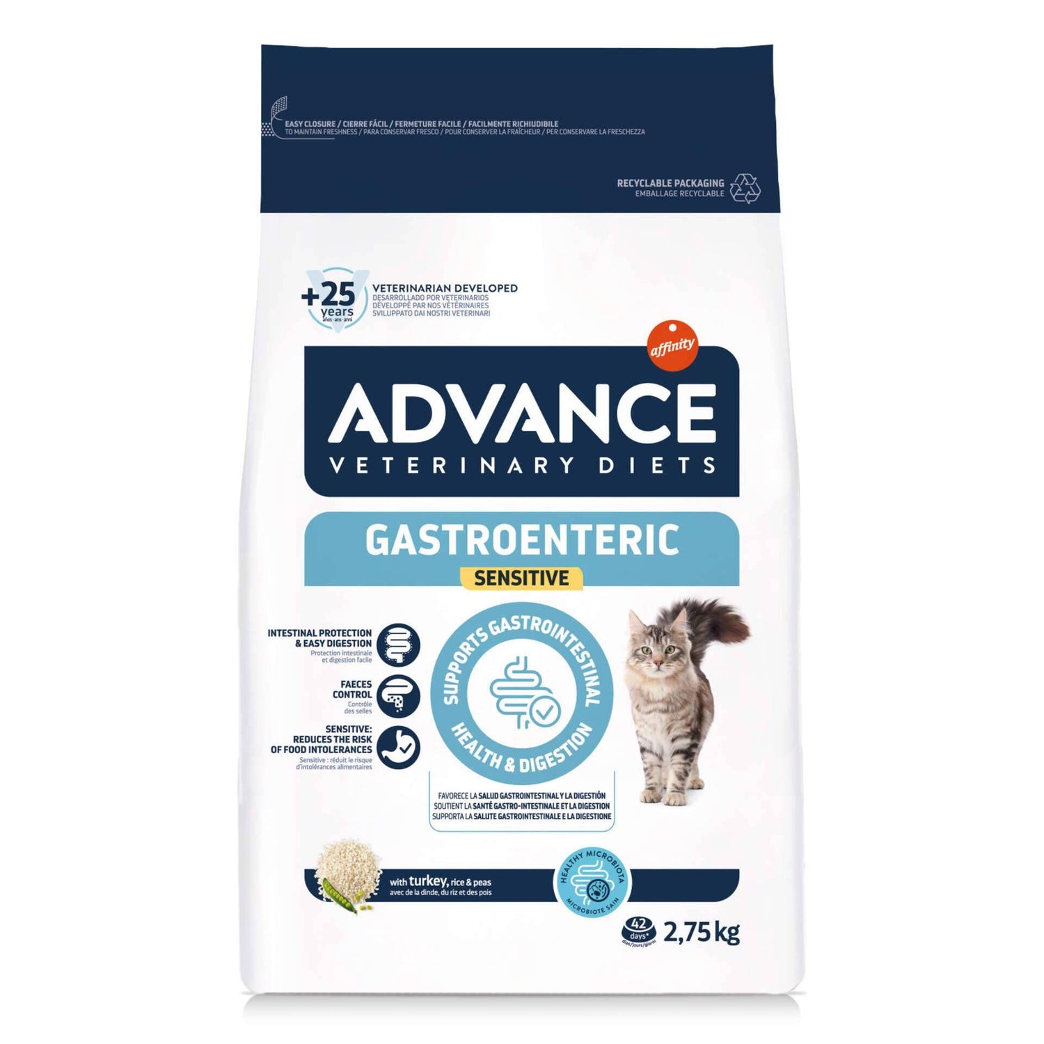 Ração para Gato Gastroenteric Sensitive Affinity Advance Veterinary Diets