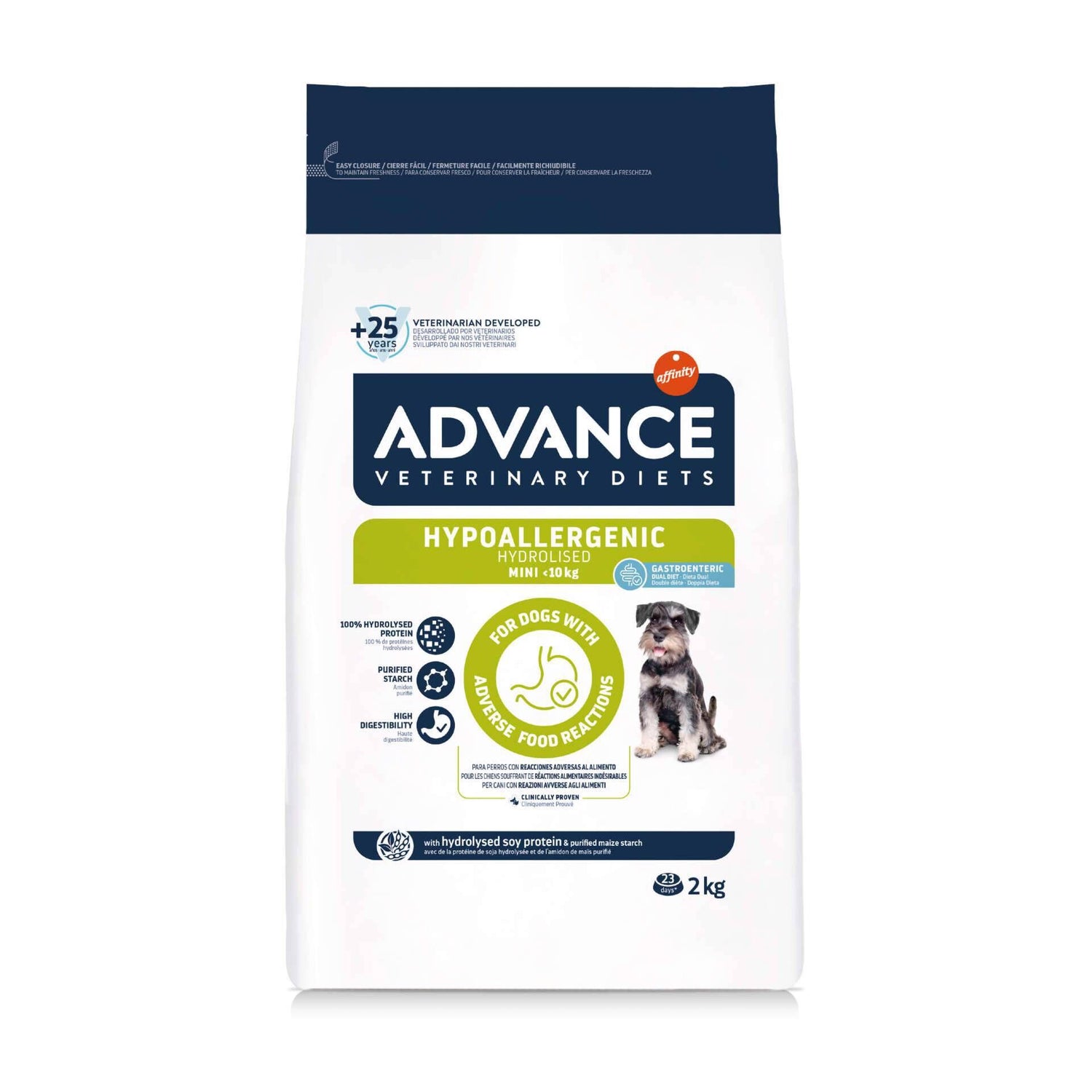 Ração para Cão Adulto Raças Pequenas Hypoallergenic Soja Affinity Advance Veterinary Diets