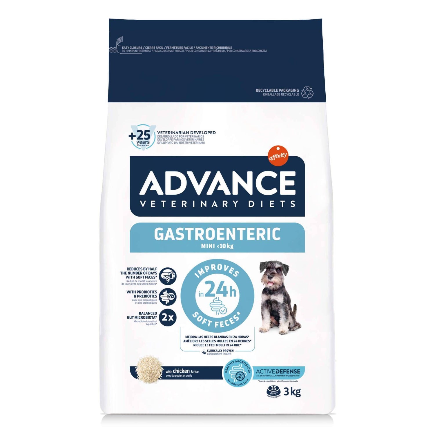 Ração para Cão Raças Pequenas Gastroenteric Frango Affinity Advance Veterinary Diets