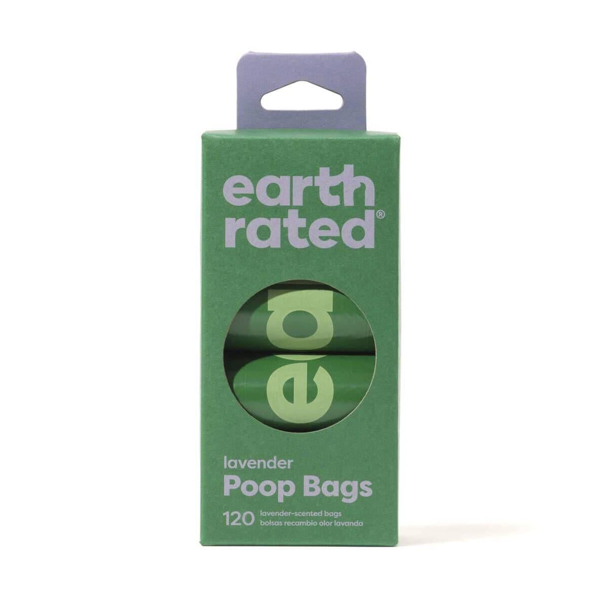 Sacos de Dejetos Eco-Friendly Lavanda 8 Rolos Earth Rated